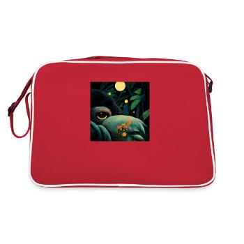 Toucan in the moonlight - Retro Bag - red/white - Back