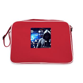 cyber attack - Retro Tasche - Rot/Weiß - Hinten