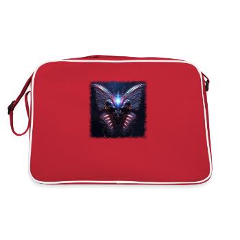 citation dictons vert génial monarque papillon cadeau - Sac Retro - rouge/blanc - Dos