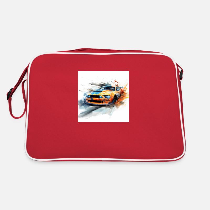 Need for speed gaming art, orange Retro Bag