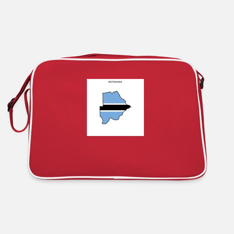 Botswana (Botsuana) Flagge, Map Retro Tasche