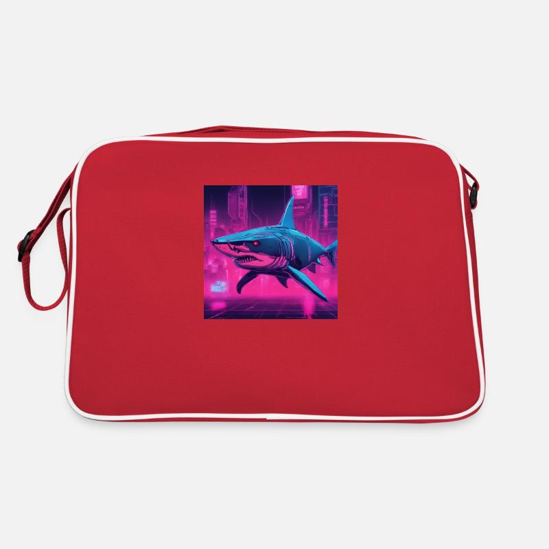 Hai - Retro Tasche - Rot/Weiß