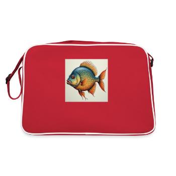 Fisch - Retro Tasche - Rot/Weiß - Hinten
