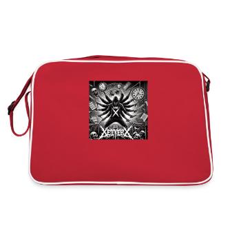 person struggling to juggle multiple tasks - Retro Bag - red/white - Back