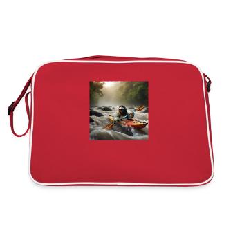 Kayak vagabond paresseux - Sac Retro - rouge/blanc - Dos