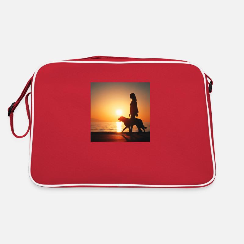 Schwarzer Labrador Retro Tasche