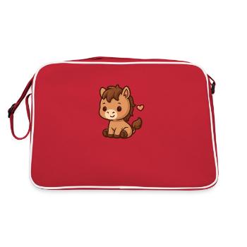 Little pony – playful & lovable - Retro Bag - red/white - Back