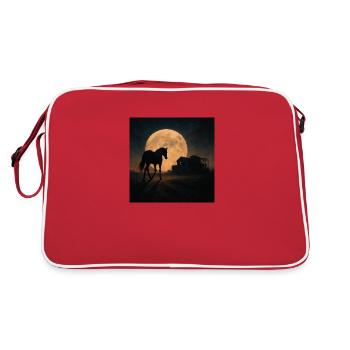 Horse Night - Retro Bag - red/white - Back