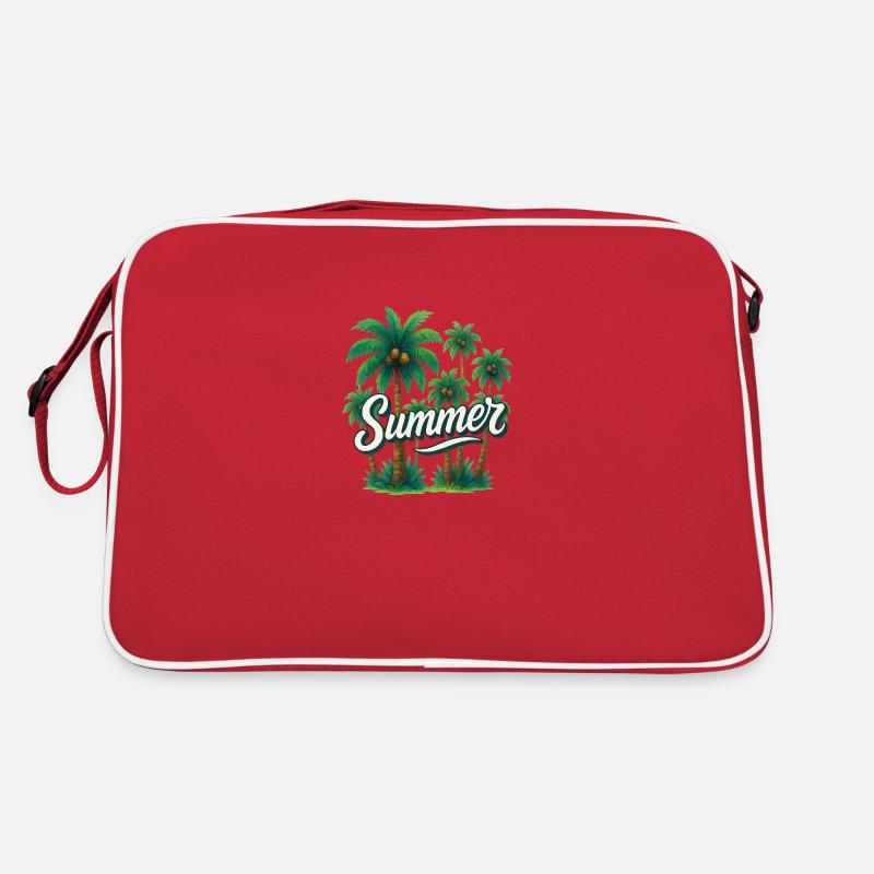 Summer Vibes - Retro Tasche - Rot/Weiß