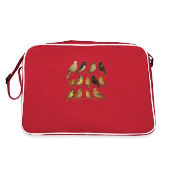 Ornithologue amateur, amoureux des oiseaux - Sac Retro - rouge/blanc - Dos