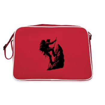 Alpinistes grimpant sur corde Mountain Summit Sports - Sac Retro - rouge/blanc - Dos