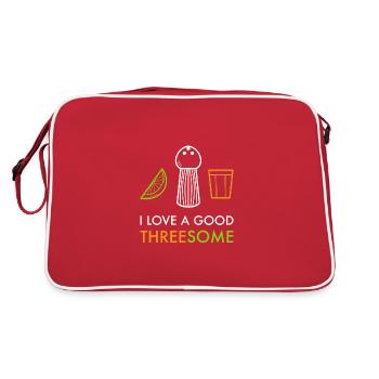 Tequila Threesome Funny Alcohol Party Dire - Sac Retro - rouge/blanc - Dos