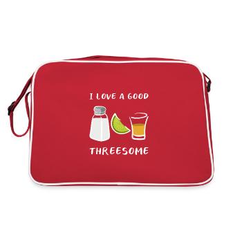 Tequila Threesome Funny Alcohol Party Dire - Sac Retro - rouge/blanc - Dos