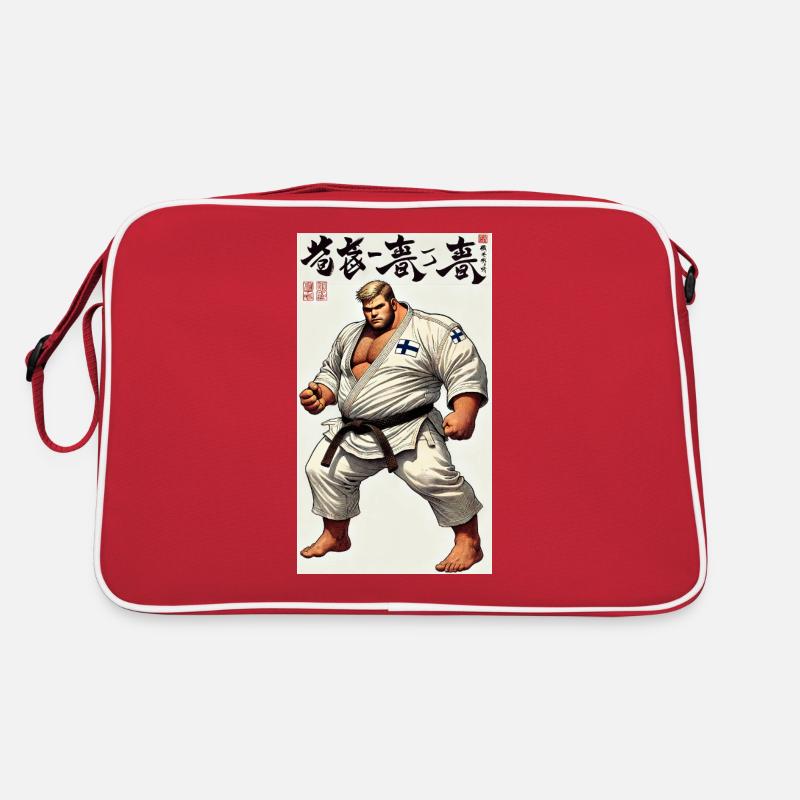 Finnisches Karate MASTER - Retro Tasche - Rot/Weiß