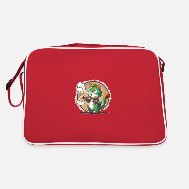 Smoking Cat Retro Bag