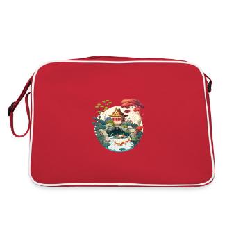 L’harmonie de la nature : un art numérique d’un - Sac Retro - rouge/blanc - Dos