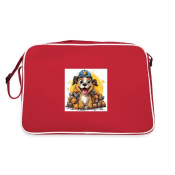 Le constructeur canin - Sac Retro - rouge/blanc - Dos