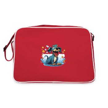 The Bubble-Blasting Trumpeter - Retro Bag - red/white - Back
