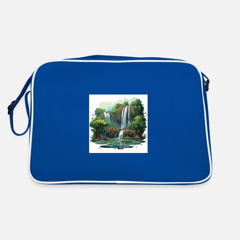 Wasserfall-Wanderung Retro Tasche