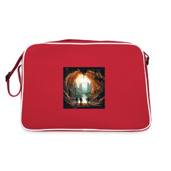 The Cave Explorers - Retro Bag - red/white - Back