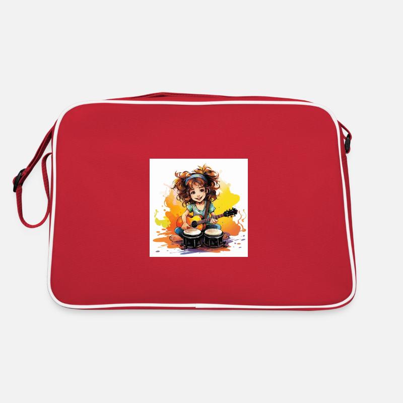 Le joueur de bongo rythmique Sac Retro