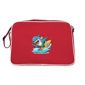 Surfeur de requins - Sac Retro - rouge/blanc - Dos