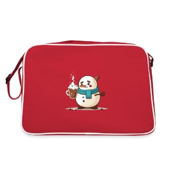 Warme Winterwünsche - Retro Tasche - Rot/Weiß - Hinten