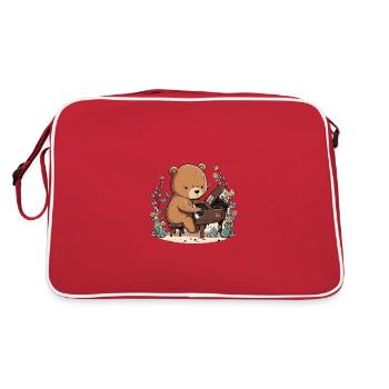 Melodic Bear - Retro Bag - red/white - Back
