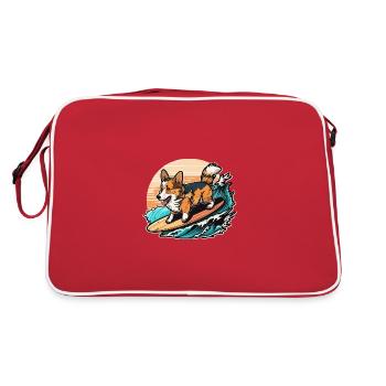 Riding the Waves - Retro Bag - red/white - Back