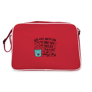 Cinematic Inspiration: Hand-Lettered Design with F - Retro Bag - red/white - Back