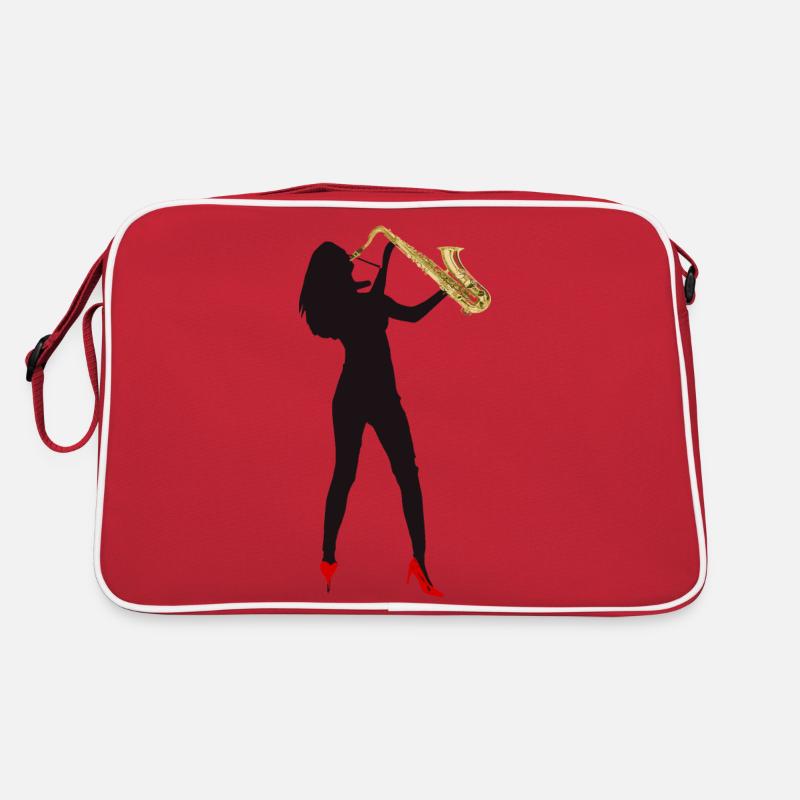 Sax Mädchen Retro Tasche