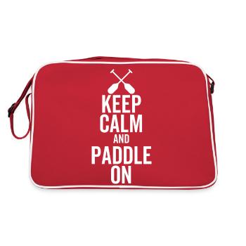 Keep Calm And Paddle On - Retro Bag - red/white - Back