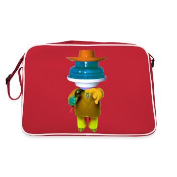 70' Disco Mann - Retro Tasche - Rot/Weiß - Hinten