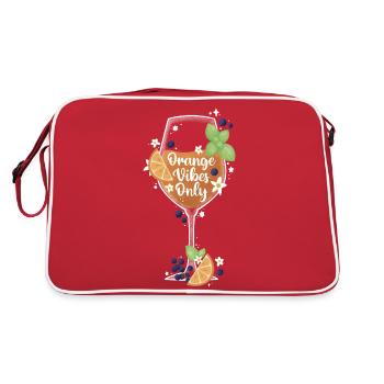 Orange Vibes Only –Spritz Getränk - Retro Tasche - Rot/Weiß - Hinten