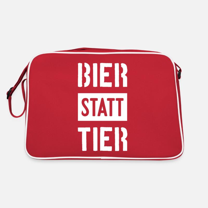 BIER STATT TIER VEGAN Retro Tasche