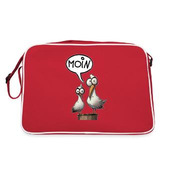 Les mouettes de Bäädden - Seagull Moin - Sac Retro - rouge/blanc - Dos
