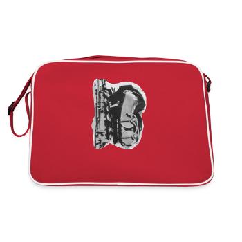 ZoffArt SAXOPHON - Retro Tasche - Rot/Weiß - Hinten