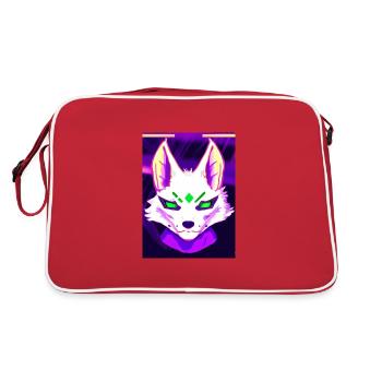Kitsun Vaporwave Japonais Kami Vaporwave Kitsune - Sac Retro - rouge/blanc - Dos