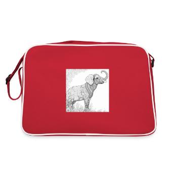 Jungle Lion Safari Nature Bio T-Shirt - Sac Retro - rouge/blanc - Dos