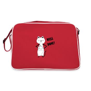 Nekochan Well Done - Retro Bag - red/white - Back