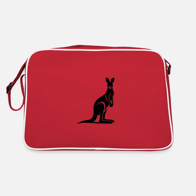 Silhouette d’animal sauvage avec pose typique de kangourou Sac Retro