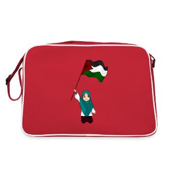 I SUPPORT THE PALESTINIAN CAUSE - Retro Bag - red/white - Back