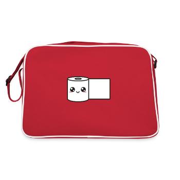Toilettenpapier Kawaii Süß - Retro Tasche - Rot/Weiß - Hinten