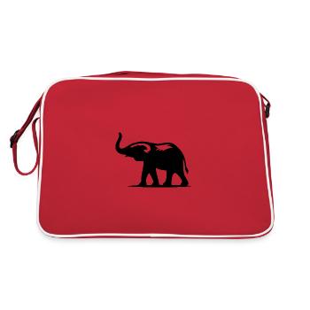 Enfants éléphant bébé portrait - Sac Retro - rouge/blanc - Dos