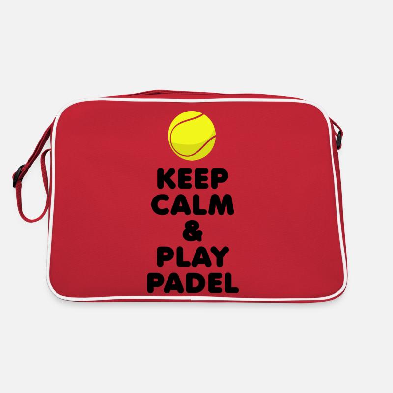 Padel Keep Calm & Play Padel - Sac Retro - rouge/blanc