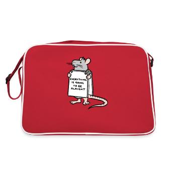 Everything is going to be alright - Retro Bag - red/white - Back