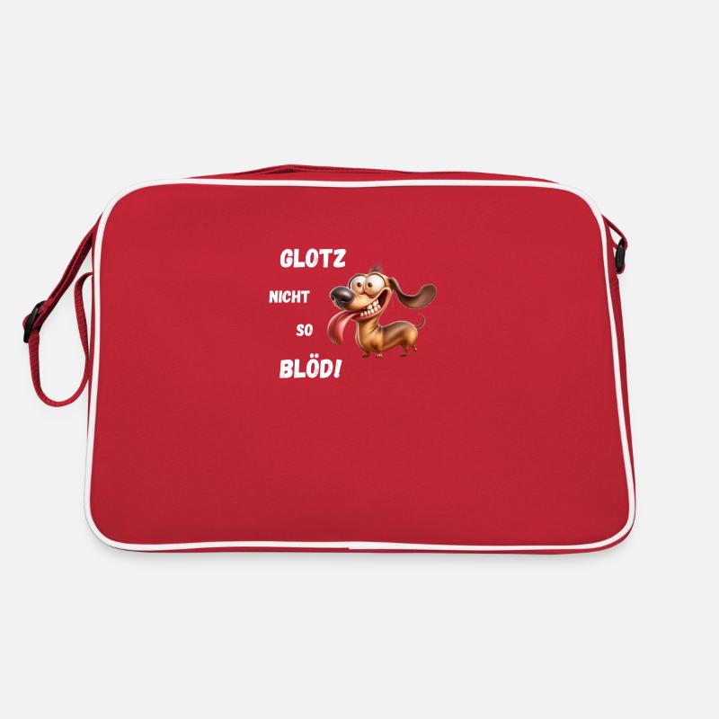 Don't stare so stupidly! Dachshund Retro Bag