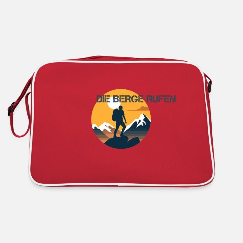 Die Berge rufen Retro Tasche