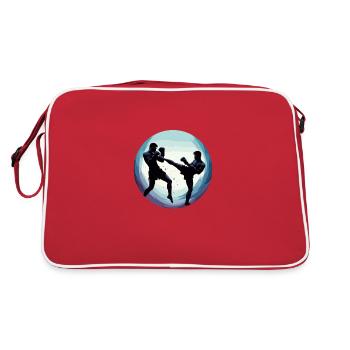 Combattants de Muay Thaï - Sac Retro - rouge/blanc - Dos
