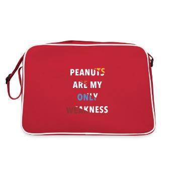Peanut Allergy Nut Allergy Awareness - Retro Bag - red/white - Back
